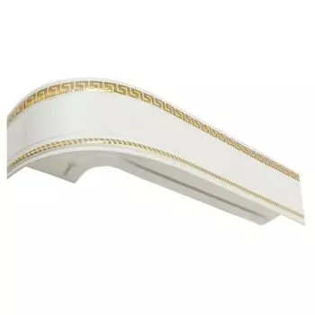 Карниз «Классика» в сборе 2-х рядный, планка «Антик» золото, 240 см