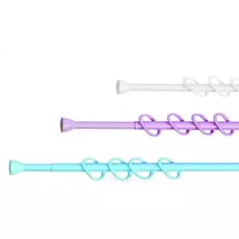 Карниз металлический с кольцами 115-220 см, цвет белый