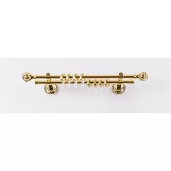 Карниз настенный двухрядный «Фэшн», 180 см, d=16 мм, наконечник «Орион», цвет золото
