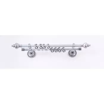 Карниз настенный двухрядный «Фэшн», 320 см, d=16 мм, наконечник «Сириус», цвет сатин