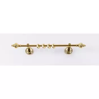 Карниз настенный однорядный «Фэшн», 200 см, d=16 мм, наконечник «Сириус», цвет золото