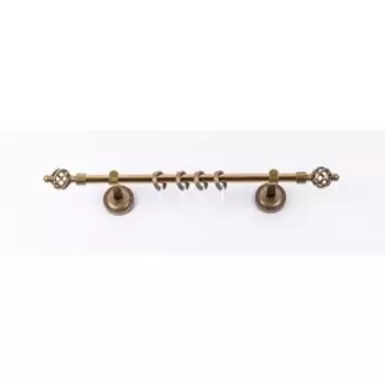 Карниз настенный однорядный «Фэшн», 240 см, d=16 мм, наконечник «Ареццо», цвет старое золото