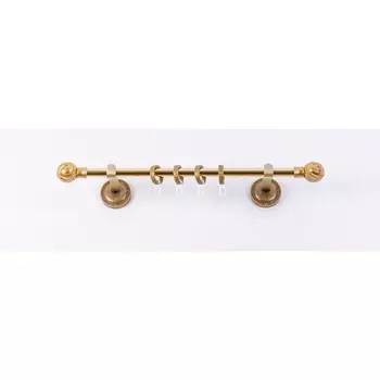 Карниз настенный однорядный «Фэшн», 240 см, d=16 мм, наконечник «Орион», цвет матовое золото