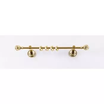 Карниз настенный однорядный «Фэшн», 300 см, d=16 мм, наконечник «Орион», цвет золото