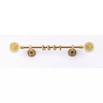 Карниз настенный однорядный «Фэшн», 300 см, d=16 мм, наконечник «Медуза», цвет матовое золото