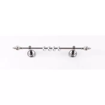 Карниз настенный однорядный «Фэшн», 320 см, d=16 мм, наконечник «Сириус», цвет серебро