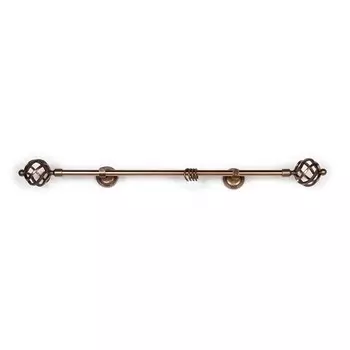 Карниз настенный однорядный «Фэшн», 320 см, d=16 мм, наконечник «Большой Ареццо», цвет старое золото