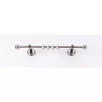 Карниз настенный однорядный «Фэшн», 400 см, d=16 мм, наконечник «Орион», цвет серебро