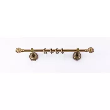 Карниз настенный однорядный «Фэшн», 400 см, d=16 мм, наконечник «Орион», цвет старое золото