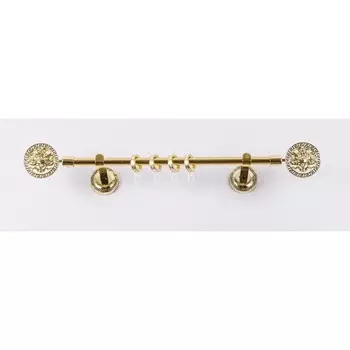 Карниз настенный однорядный «Фэшн», 400 см, d=16 мм, наконечник «Медуза», цвет золото