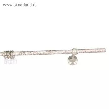 Карниз одинарный «Левша», ширина 160 см, d=16, цвет слоновая кость, золото