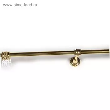 Карниз одинарный «Левша», ширина 160 см, d=16, цвет золото глянец