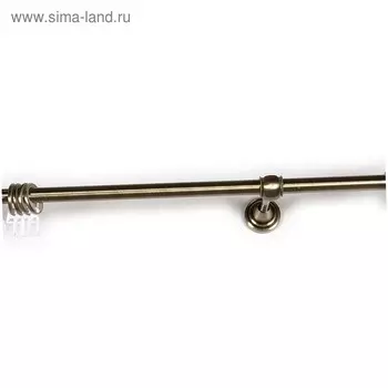 Карниз одинарный «Левша», ширина 240 см, d=16, цвет старое золото