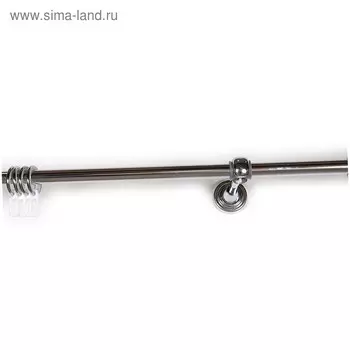 Карниз одинарный «Левша», ширина 300 см, d=16, цвет серебро глянец
