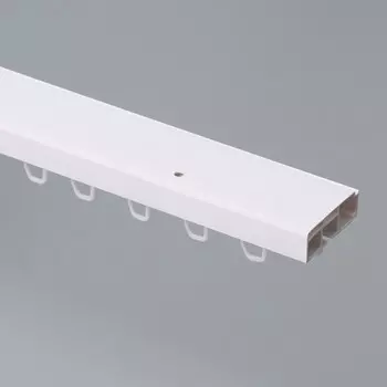 Карниз однорядный, 200 см, цвет белый