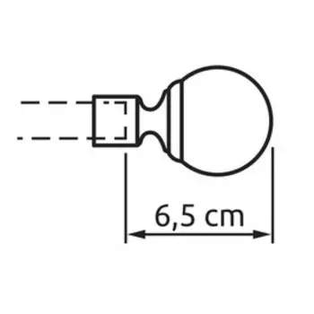 Карниз однорядный 20 мм, 240 см, с наконечником