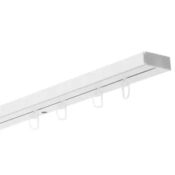 Карниз однорядный, 380 см, цвет белый