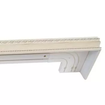 Карниз потолочного крепления трех рядный 3 кремовый 400см