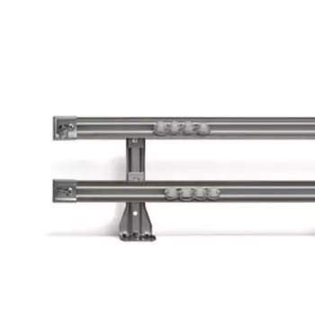 Карниз профильный алюминиевый двухрядный, 160 см