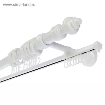 Карниз с U-шиной, 360 см, d=2,8 см, цвет белый