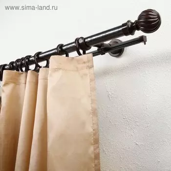 Карниз с U-шиной «ЭРА-28», 240 см, d28 мм, цвет венге танзанийский