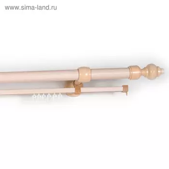 Карниз с U-шиной, ширина 240 см, d=28 мм, пластиковые элементы, цвет дуб