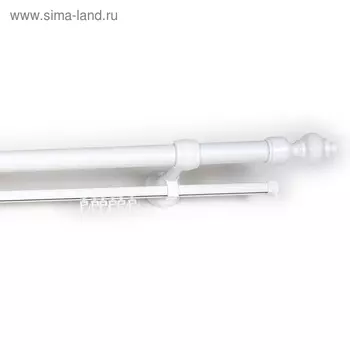 Карниз с U-шиной, ширина 400 см, d=28 мм, пластиковые элементы, цвет белый