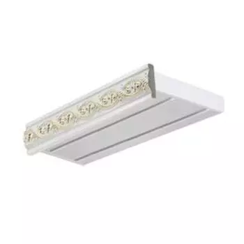 Карниз шинный, 2-х рядный, цвет мелория белый, 240 см