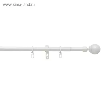 Карниз телескопический 16/19 мм, 160-300 см, металлические кольца