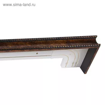 Карниз трёхрядный 160 см, цвет старая бронза