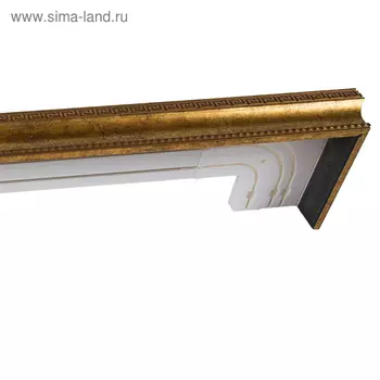 Карниз трёхрядный 280 см, цвет старое золото