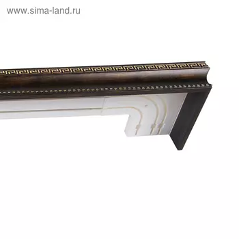 Карниз трёхрядный 320 см, цвет орех