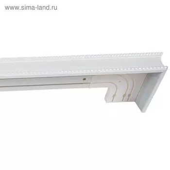 Карниз трёхрядный 400 см, цвет белый жемчуг