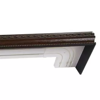 Карниз трёхрядный 400 см, цвет орех