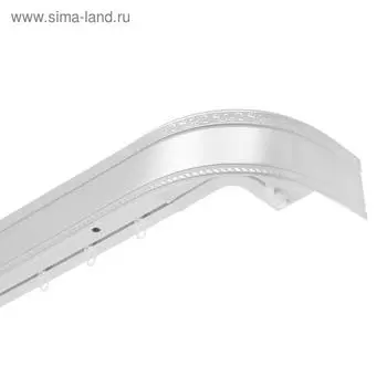 Карниз трёхрядный, «Есенин», ширина 260 см, молдинг серебро, цвет элегант