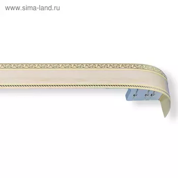 Карниз трёхрядный «Есенин», ширина 350 см, молдинг серебро, цвет кото