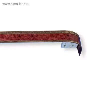 Карниз трёхрядный «Есенин», ширина 380 см, молдинг золото, цвет бубинго