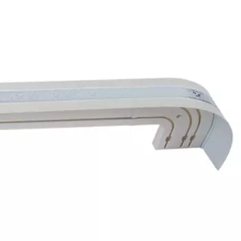 Карниз трёхрядный «Грация», ширина 250 см, серебро, цвет беленый дуб