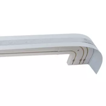 Карниз трёхрядный «Грация», ширина 260 см, серебро, цвет белый