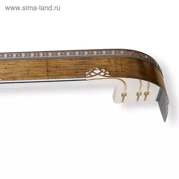 Карниз трёхрядный «Моцарт», ширина 250 см, серебро, цвет платина