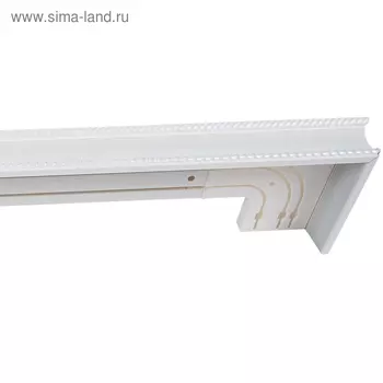 Карниз трёхрядный прямой «№1-1», ширина 340 см, цвет белый