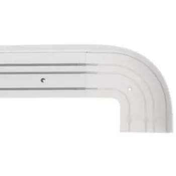 Карниз трёхрядный «Ультракомпакт. Есенин серебро», 280 см, с декоративной планкой 7 см, цвет элегант