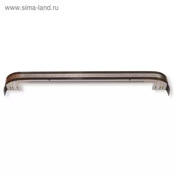 Карниз трёхрядный «Ультракомпакт. Грация», 320 см, цвет серебро/венге