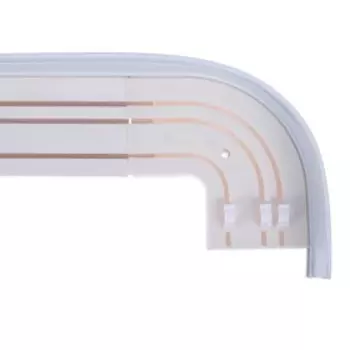 Карниз трёхрядный «Ультракомпакт. Классик», 240 см, с декоративной планкой 7 см, цвет беленый дуб