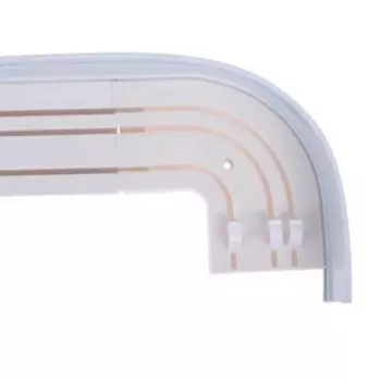 Карниз трёхрядный «Ультракомпакт. Классик», 360 см, с декоративной планкой 7 см, цвет беленый дуб