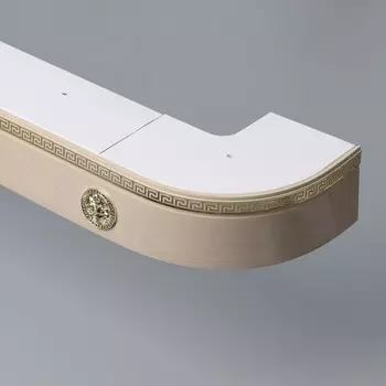 Карниз трёхрядный «Ультракомпакт. Медуза», 160 см, с декоративной планкой 7 см, цвет кото