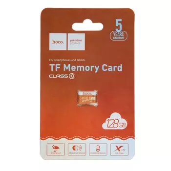 Карта памяти Hoco microSD, 128 Гб, SDXC, A1, UHS-2, V30, класс 10