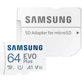 Карта памяти microSDXC 64GB Class10 Samsung MB-MC64KA EVO PLUS + adapter
