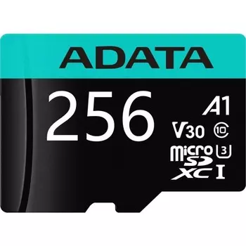 Карта памяти microSDXC A-Data 256GB AUSDX256GUI3V30SA2-RA1 Premier Pro + adapter