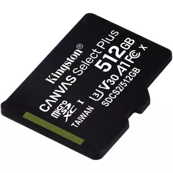 Карта памяти microSDXC Kingston 512GB SDCS2/512GBSP Canvas Select Plus w/o adapter